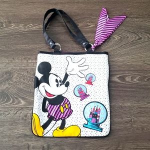 💜 Exclusive to Disneyland Mickey Mouse Tote Bag with Matching scarf - Disney